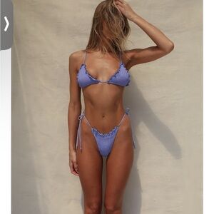 Stone Fox Swim Bree Tie Side Bikini Bottom - Twilight